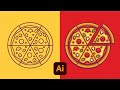 Full Pizza Illustration Tutorial using Adobe Illustrator (No drawing skills needed)