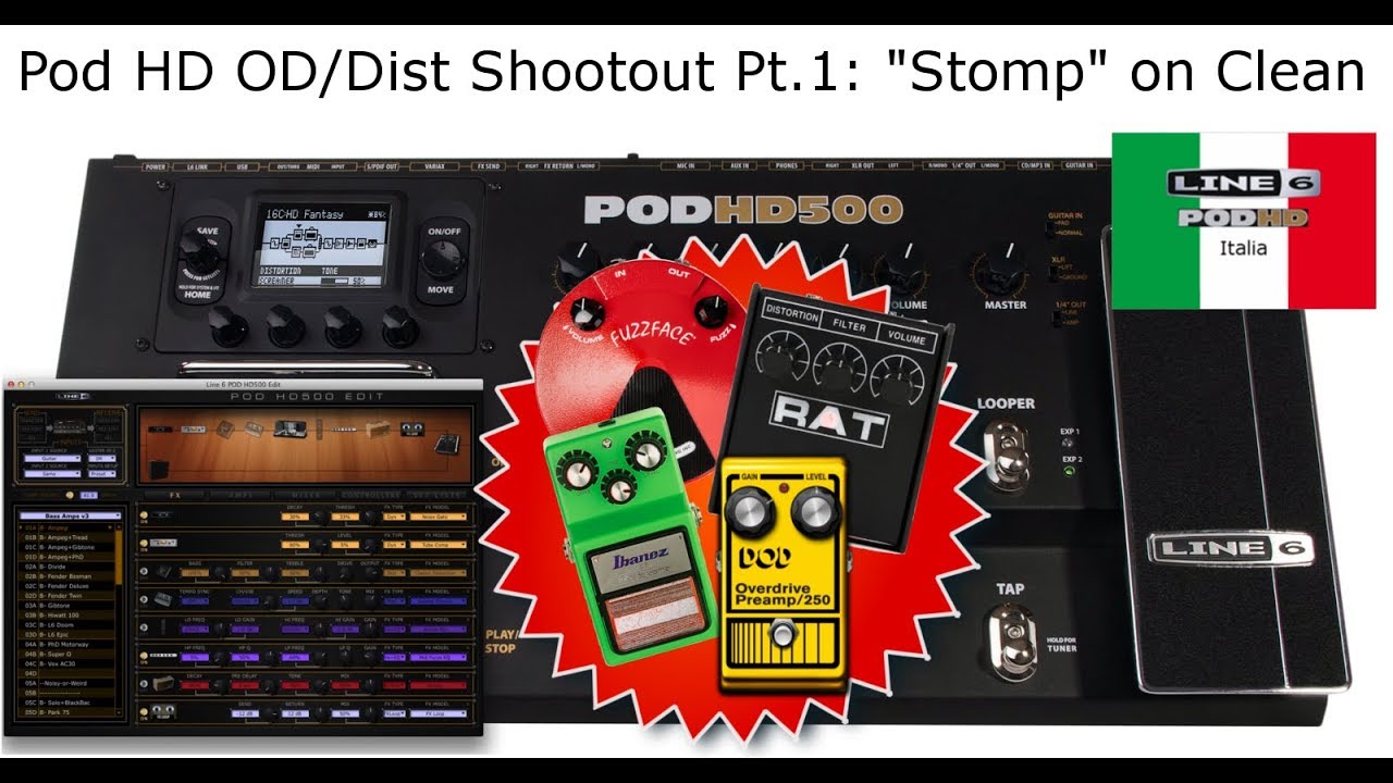 Line6 Pod HD - All Distortion Pedals Shootout Pt.1: Stompbox Mode on Amp Talking) - YouTube