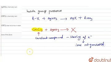 `AgNO_(3)` does not give precipitate with `CHCI_(3)` becauses ,