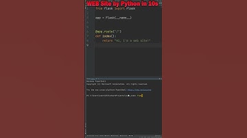 Web Site by Python in 10 seconds #shorts