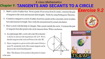 EX-9.2 (Part-3) X class TANGENTS & SECANTS TO A CIRCLE