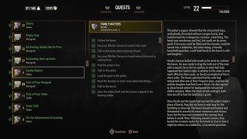QUESTS: Family Matters (Witcher 3 In-Game Lore Read Aloud)