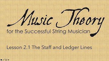 2 1 The Staff and Ledger Lines Complete video