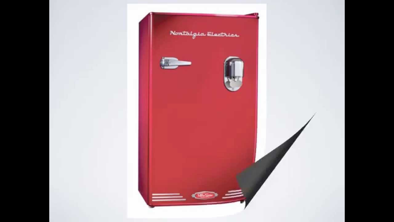 Nostalgia Electrics RRF300SDDRED Retro Series Compact Dispensing Refrigerator, 3 Cubic Feet
