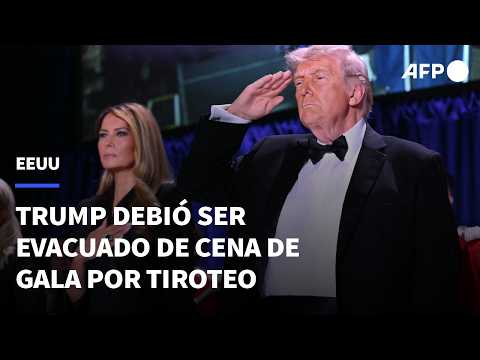 Trump evacuado tras incidente de seguridad en cena de corresponsales de la Casa Blanca