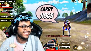 Carry Aap Itne NOOB Kyu ho... @CarryMinati Playing BGMI Crazy Gameplay Ever