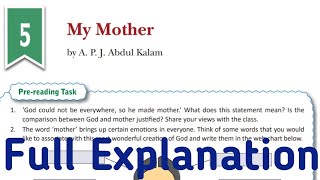 ||My Mother By APJ Abdul Kalam||DAV Class 8 English Ch-5 Full Explanation||Study With Deep||
