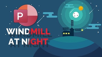 Windmill At Night PowerPoint Animation   AE