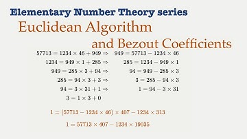 GCD, Euclidean Algorithm and Bezout Coefficients