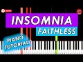 INSOMNIA (Faithless) - Piano Tutorial - Keyboard Cover