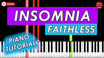 INSOMNIA (Faithless) - Piano Tutorial - Keyboard Cover