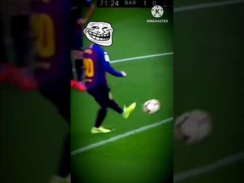 Messi&#39;s Panenka free kick goal (troll face)