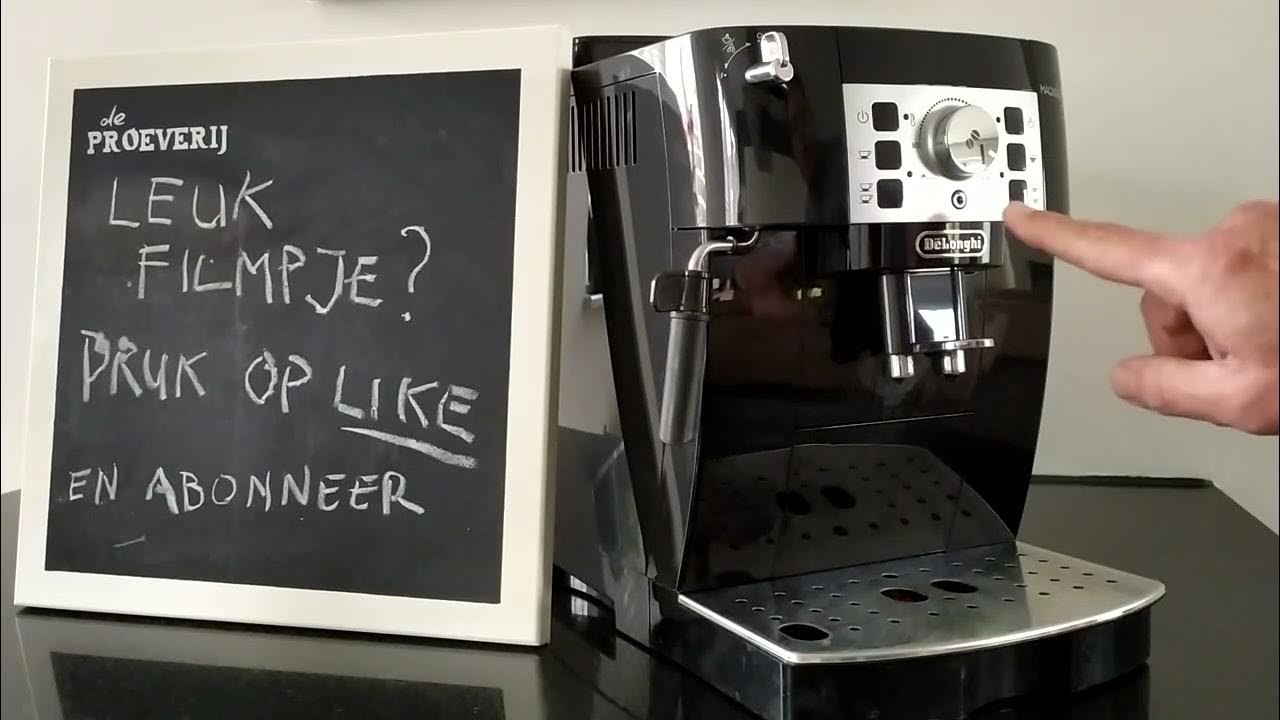 DeLonghi Magnifica S Waterhardheid instellen YouTube