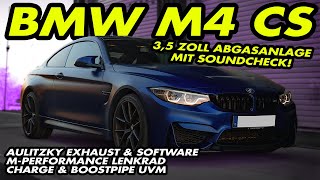 BMW M4 CS - 3,5 Zoll Aulitzky Exhaust mit Soundcheck! M-Performance Lenkrad | Charge & Boostpipe