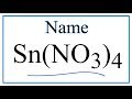 Tin Compounds and Nitrate Ions