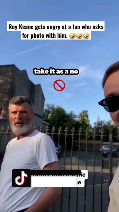 Roy Keane gets angry at a fan who asks for a photo with him. 🤣 #shorts