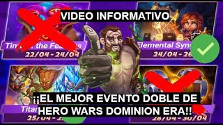 INFORMATIVO: ¡¡EL MEJOR EVENTO DOBLE DE HERO WARS DOMINION ERA!! ¡¡APROVÉCHALO!! Hero Wars D.E
