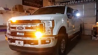 2018 F-250 Superduty Featuring Amber & White Construction Truck Strobe  Lights 