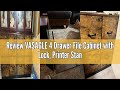 Review VASAGLE 4 Drawer File Cabinet with Lock, Printer Stand, Office Filing Cabinet Organizer, for