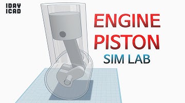 [1DAY_1CAD] ENGINE PISTON - SIM LAB (Tinkercad : Design / Project / Education)