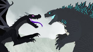 Godzilla vs Ender Dragon | EPIC battle |  DinoMania - Monster Fights
