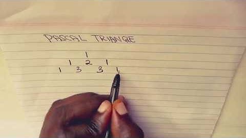 HOW TO DRAW PASCAL TRIANGLE, SIMPLE AND EASY