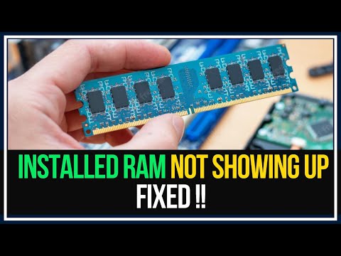 FIX Installed RAM Not Showing Up | Ram Not Detected | Installed Ram Not Showing | Ram Not Recognized