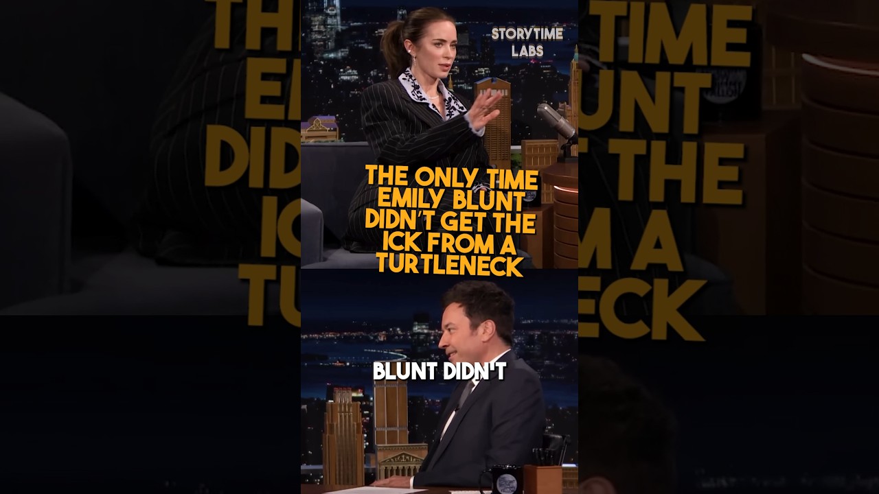 This was the only time Emily Blunt didn't get the ick from a turtleneck #storytime #emily #ick