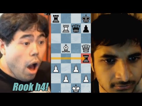 Vidit Finds the Insane Move Rook h4!! and Even Hikaru Is Shocked