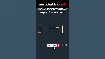 matchstick quiz  move 1 stick to make equation correct#185#quiz #braintraining #brainhealth