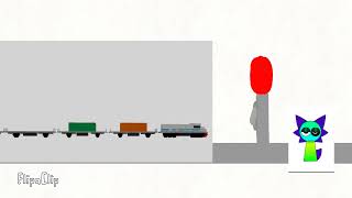 Cactus Train Collision #animation #sprunki Incredibox #Minecraft #Sprunki #sprunki