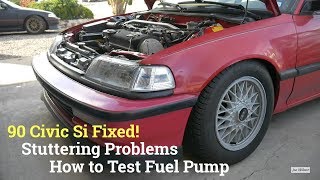 How to Test Fuel Pressure, Pump and Main Fuel Relay  Honda Civic CRX 8891 EF
