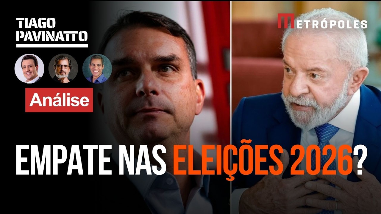 Lula e Flávio Bolsonaro empatam no 2º turno, diz pesquisa I Pavio Curto