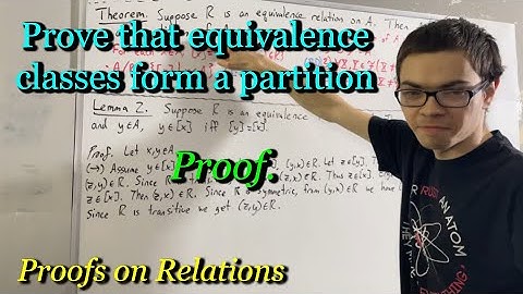 Prove that the set of equivalence classes is a partition (ILIEKMATHPHYSICS)