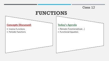 Functions | S-12| Problems on Periodic Functions | Functional Equations| JEE