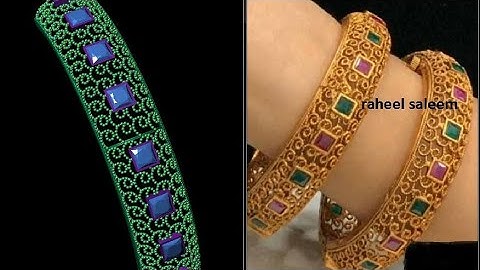 #3d #gold #katak #banglesdesign #matrix #gemvision #rhynocorse