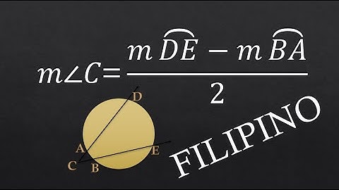 How to Solve Two Secant External Angle Theorem (Filipino-Explained)