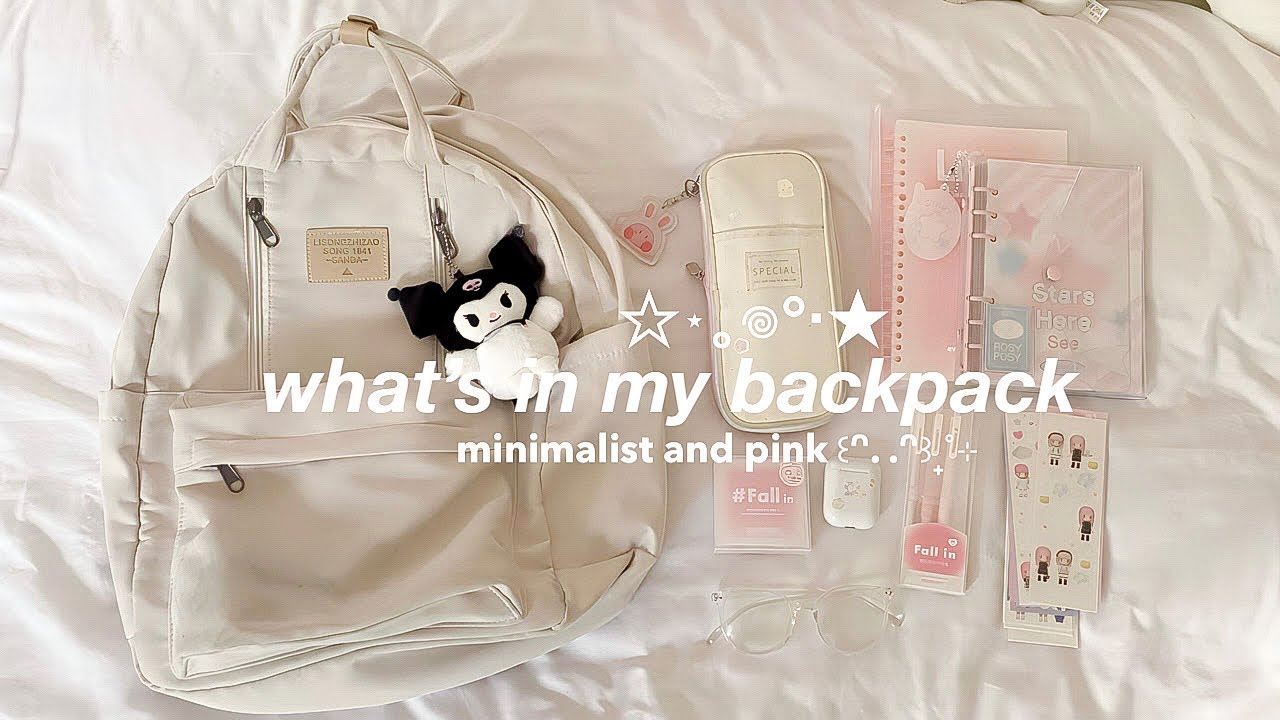 [ 내 배낭에 뭐가 들어있어 ❔] what's in my backpack 2023 | minimalist back to school essentials