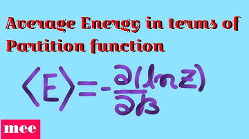 Average Energy in terms of Partition function