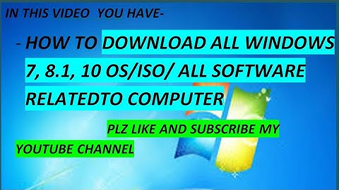 DOWNLOAD ALL WINDOWS 7, 8, 10 OS(iso)   and   All   Software