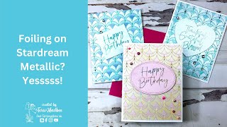 Foiling on Metalic Cardstock