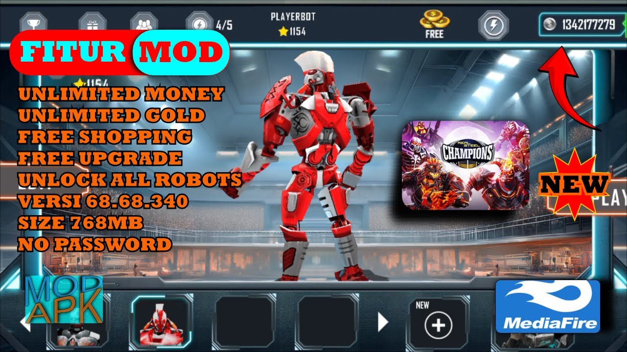UPDATE‼️ REAL STEEL BOXING CHAMPIONS MOD APK v68.68.340 UNLIMITED