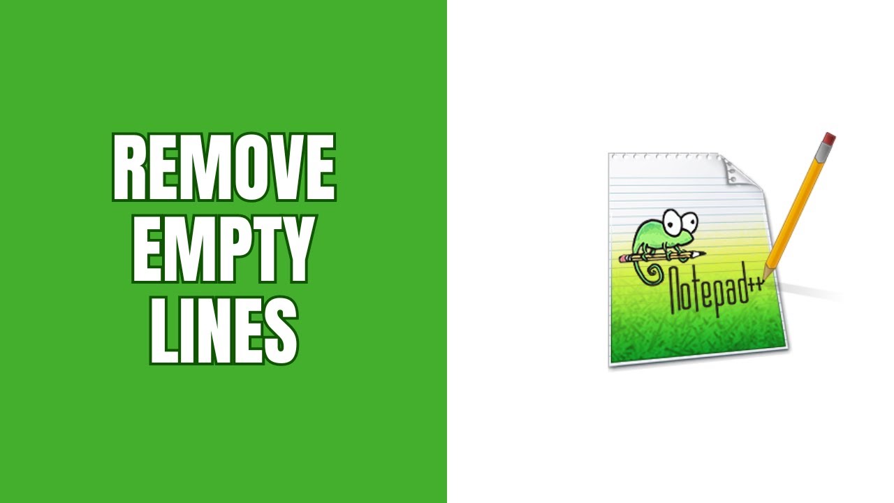 How to remove empty lines in Notepad++ - YouTube