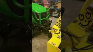 John deere 1025r part 1 with mauser cab and backhoe