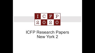 ICFP 2020 Session NY 2