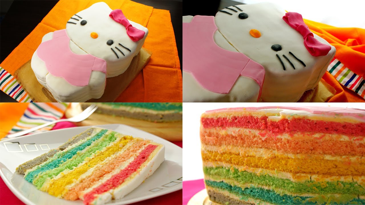Tort Hello Kitty Tęczowy Smaczne Przepisytv Youtube