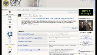 How to log in to Moodle at Drew University