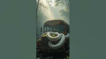 "Albino Serpent at Dawn: Jungle Guardian 🌄🚌🌿"