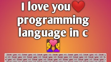 I LOVE YOU program in c language | love code ❤ #shortvideo #youtubeshorts