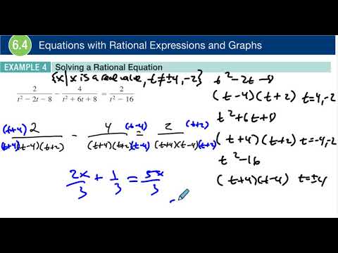 6.4 Example 4 Solving a Rational Equation - YouTube